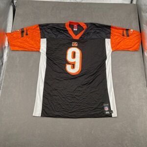 Cincinnati Bengals Jersey Mens 2XL Black Carson Palmer #9 Reebok NFL Football